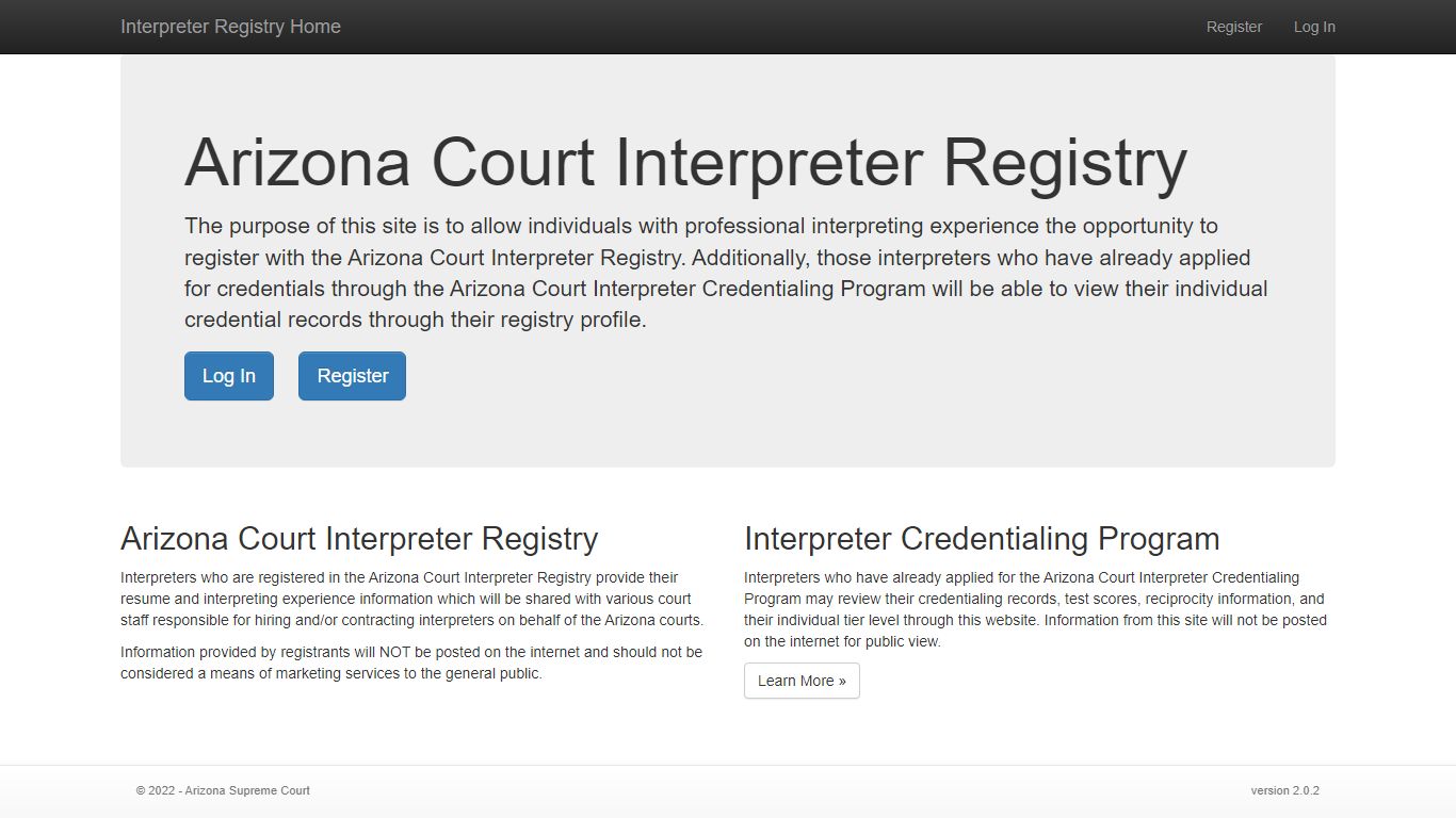 Arizona Court Interpreter Registry - Home Page